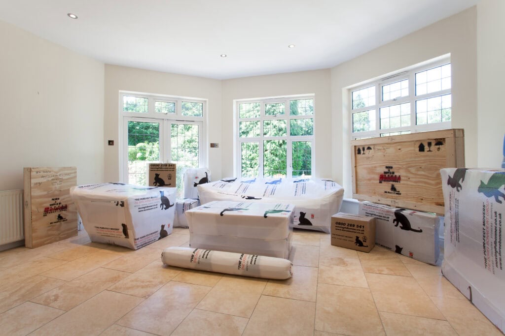 House packed up with Doree Bonner Branded packaging